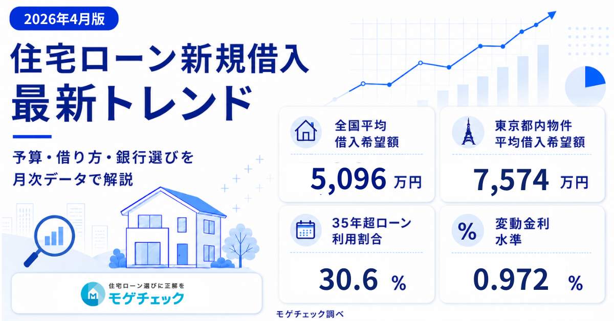 【2026年5月最新】住宅ローン新規借り入れユーザーの最新トレンド（予算・借り入れ方・銀行選び）のアイキャッチ